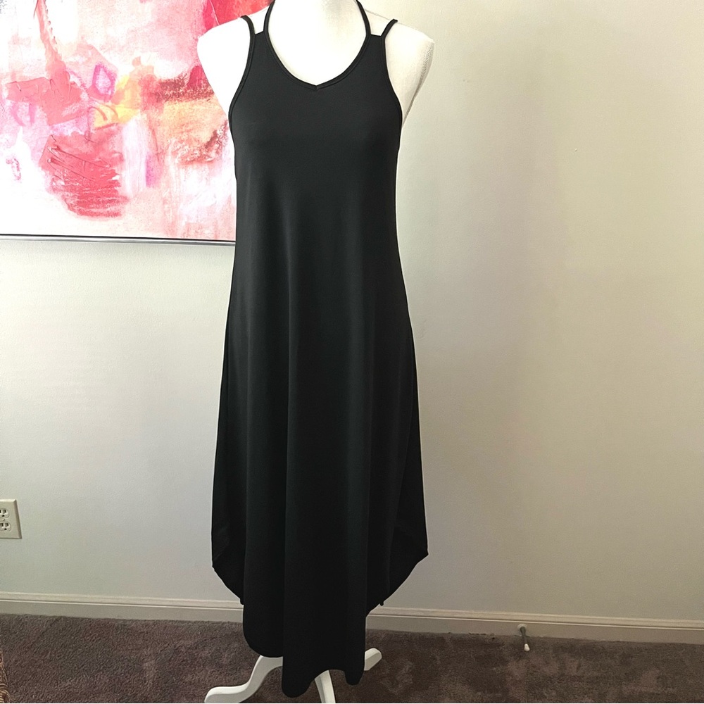 Black Maxi Halter Dress Size S With Curved hem